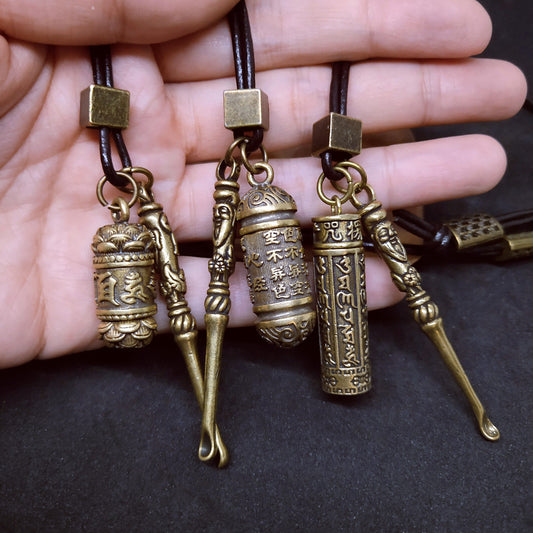 3 Styles Mini Spoon Brass Jar Accessories Pendants Locket Ne